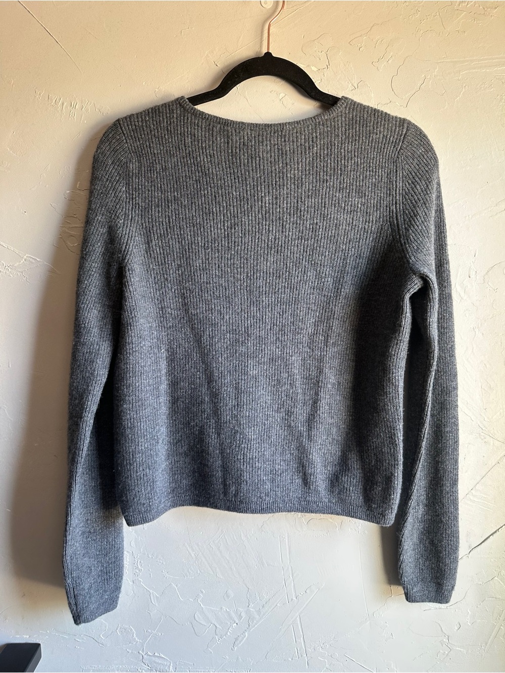 Caslon Wool Cashmere Cardigan Gray Minimalist Quiet Luxury 90s Classic Knit Sz S - Picture 8 of 10